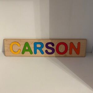 Carson Wooden Name Puzzle by Fat Brain Toys
